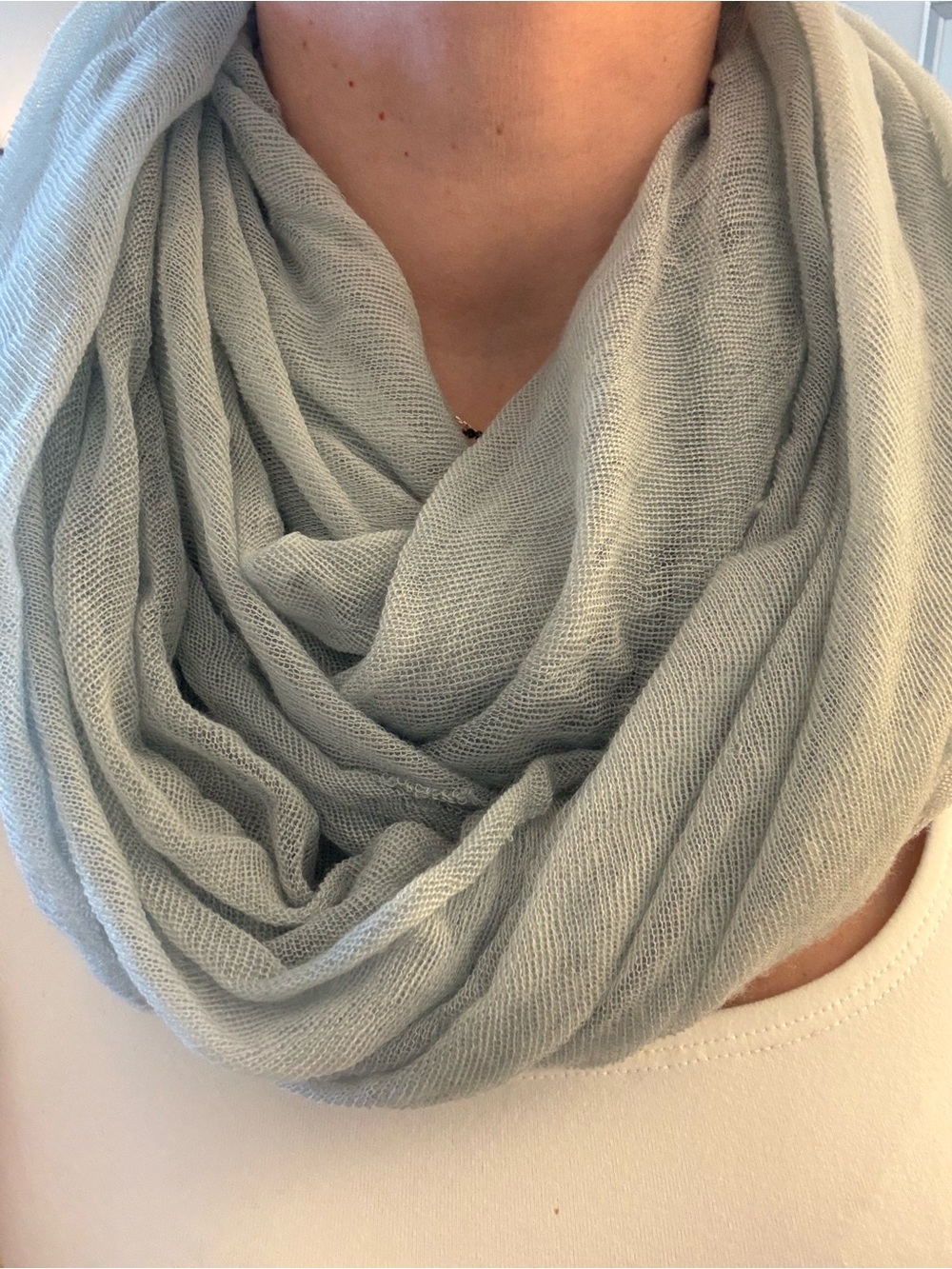 Restoration Hardware Pale Blue Infinity Scarf